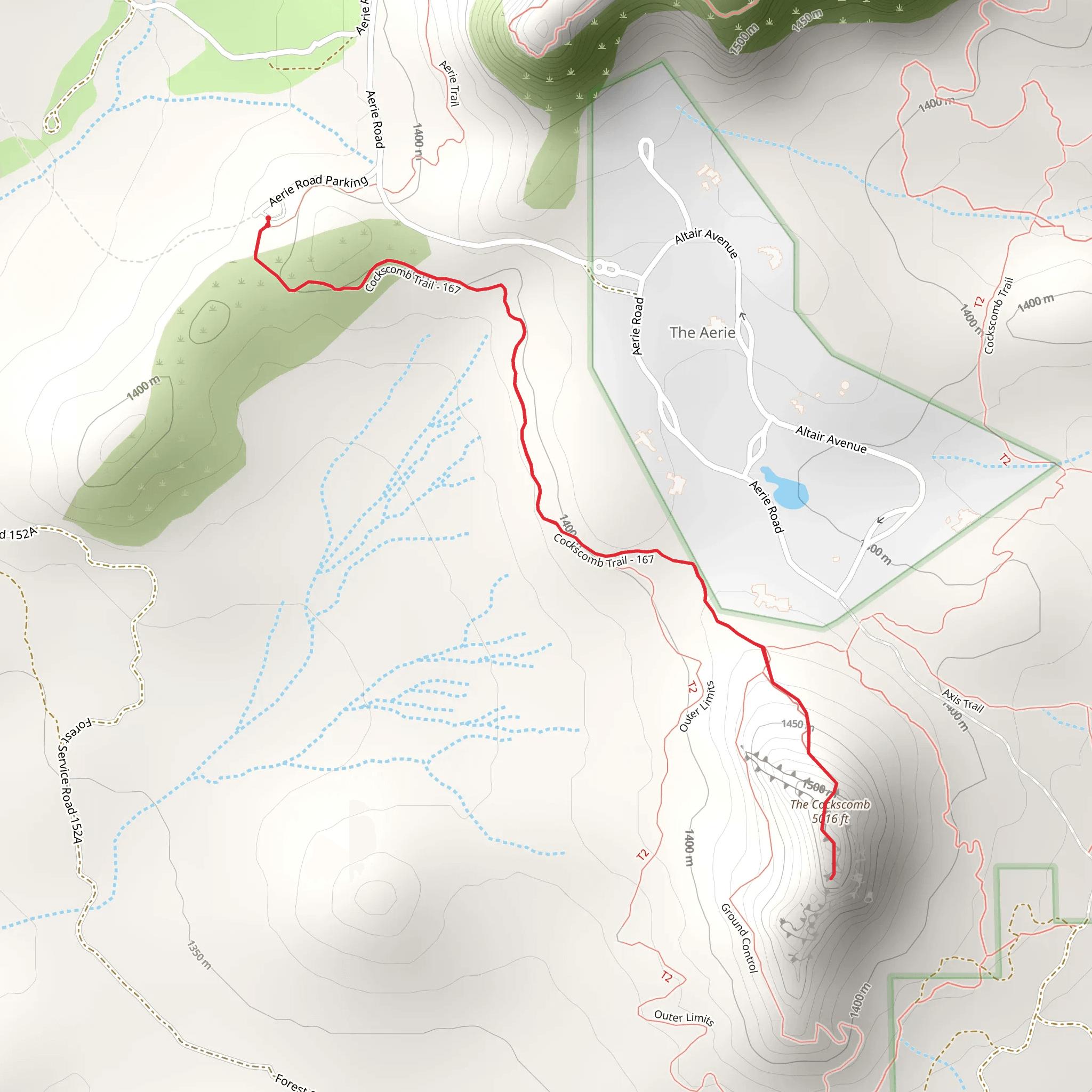 The Cockscomb via Cockscomb Trail mobile static map