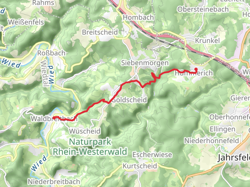 Waldbreitbach to Huemmerich via Waller Tour Baerenkopp