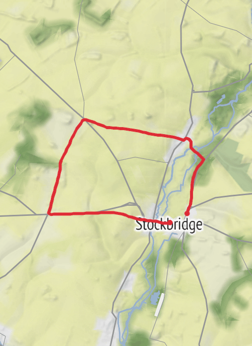 Hike from Stockbridge mobile static map