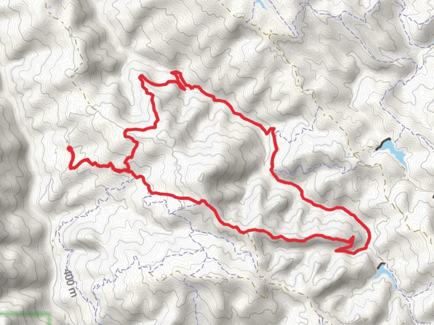 An image depicting the trail Cross Canyon Trail and Coit Spring Loop Trail and its surrounding area.