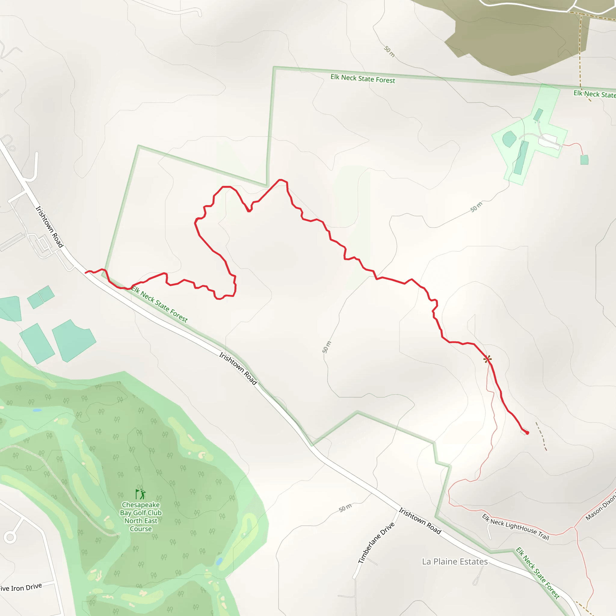 Elk Neck LightHouse Trail mobile static map