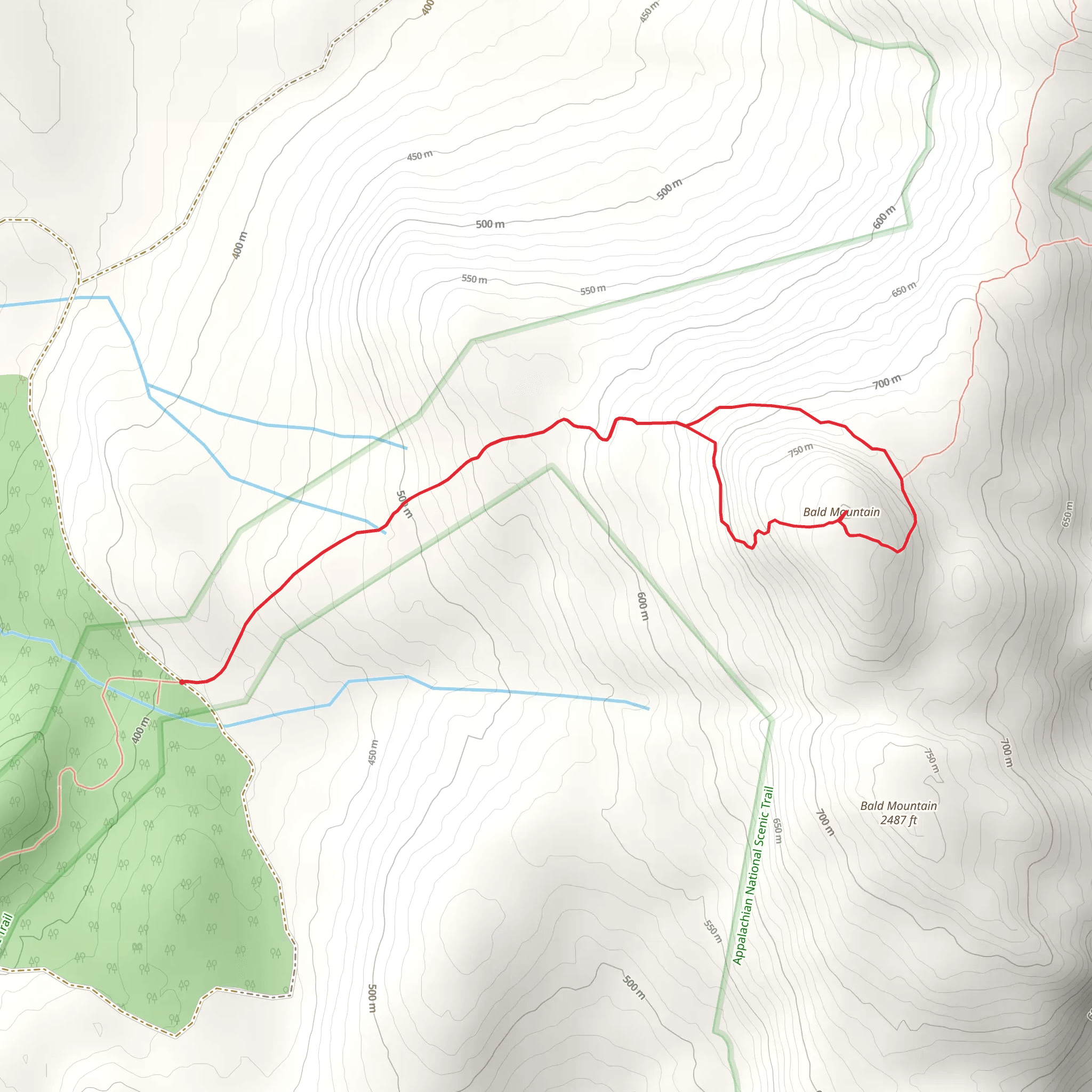 Bald Mountain bypass Trail mobile static map
