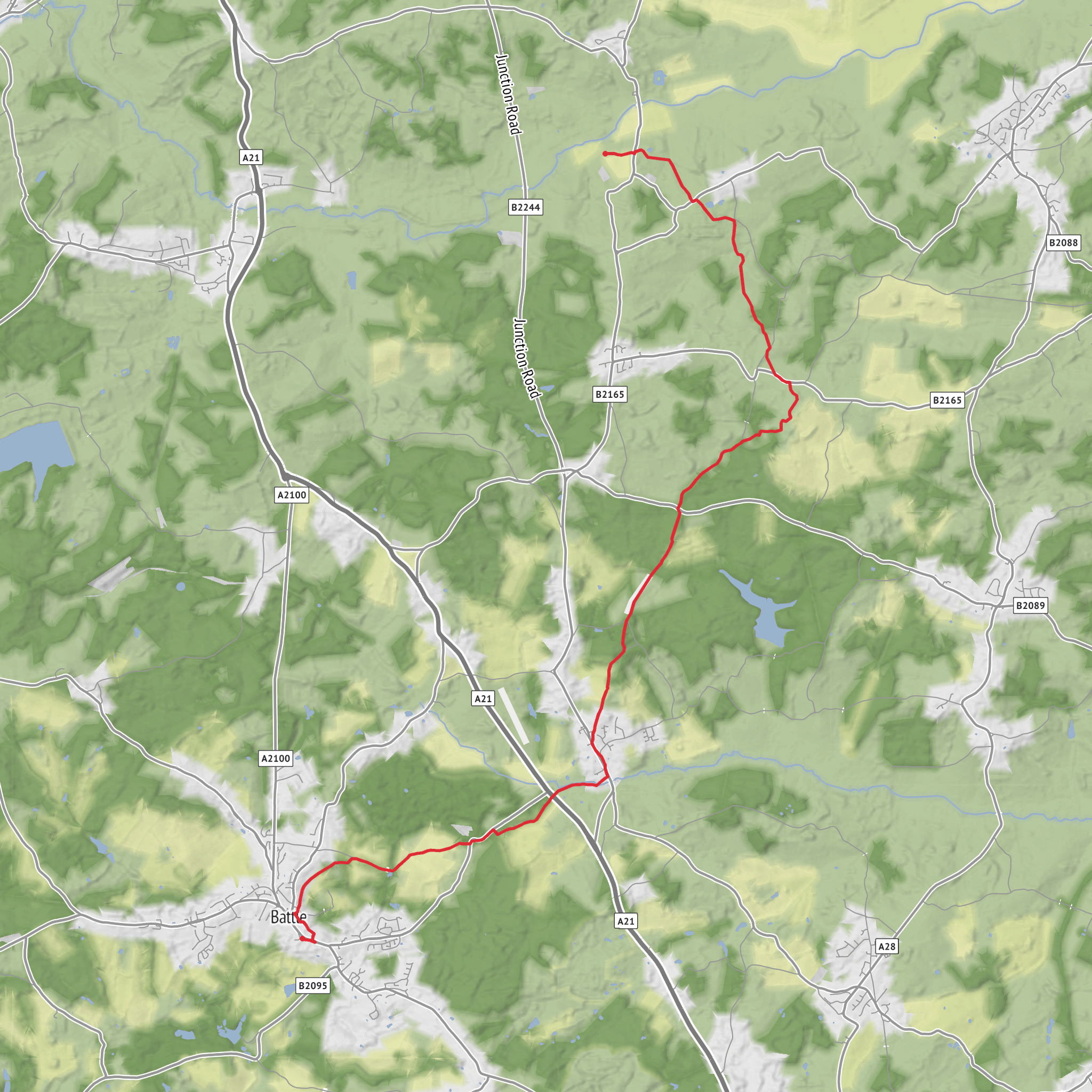 Battle to Bodiam mobile static map