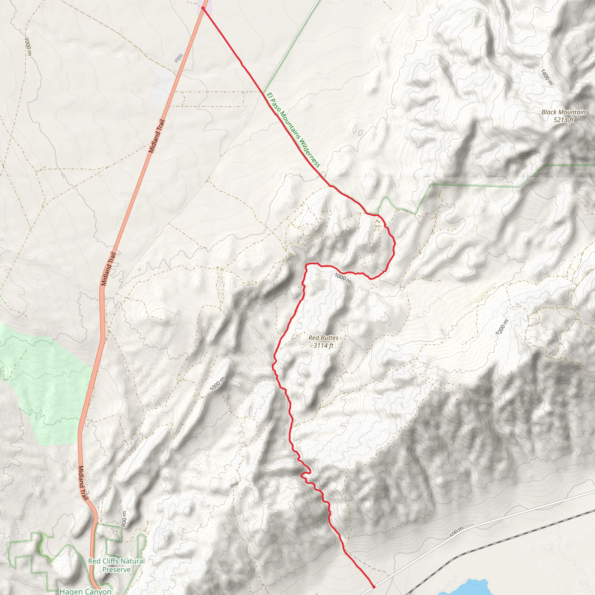 Last Chance Canyon Road mobile static map