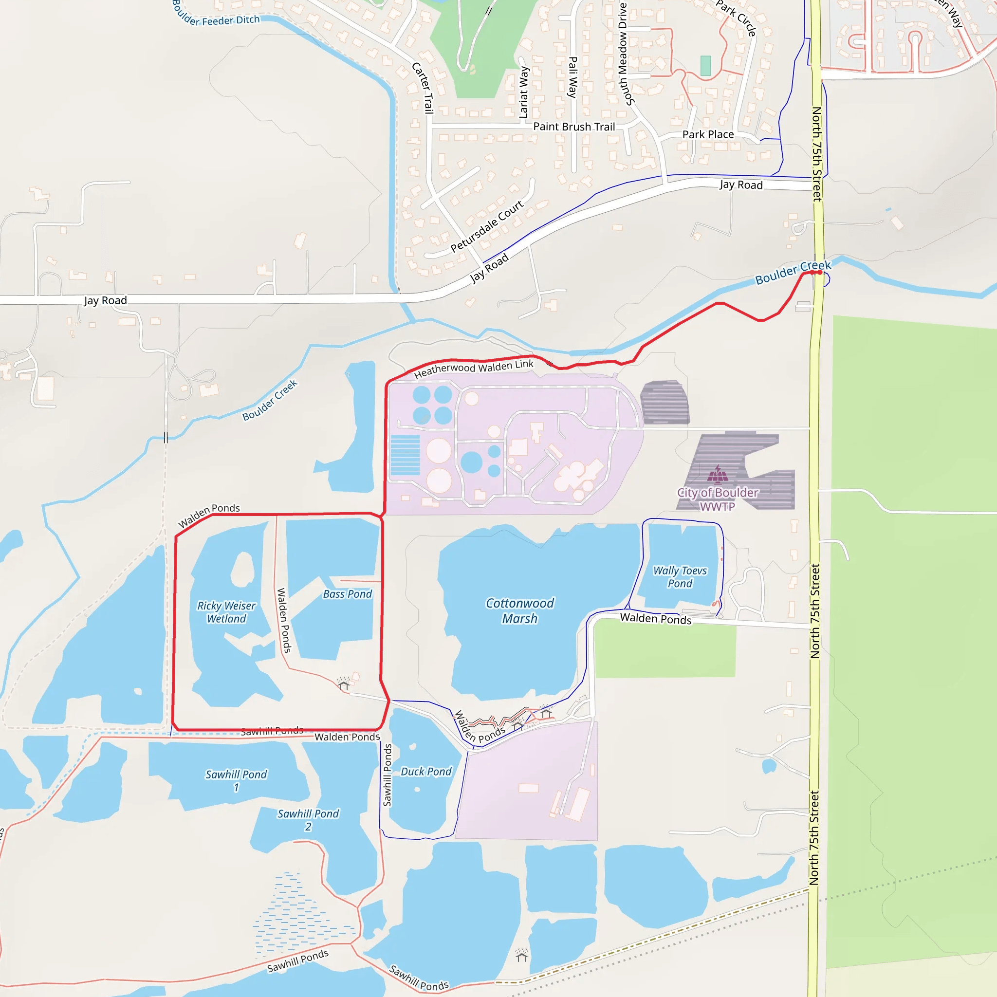 Bass Pond Loop mobile static map