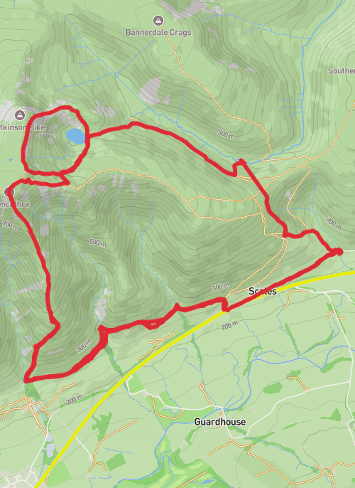 Hike on Blencathra and Scales Tarn mobile static map