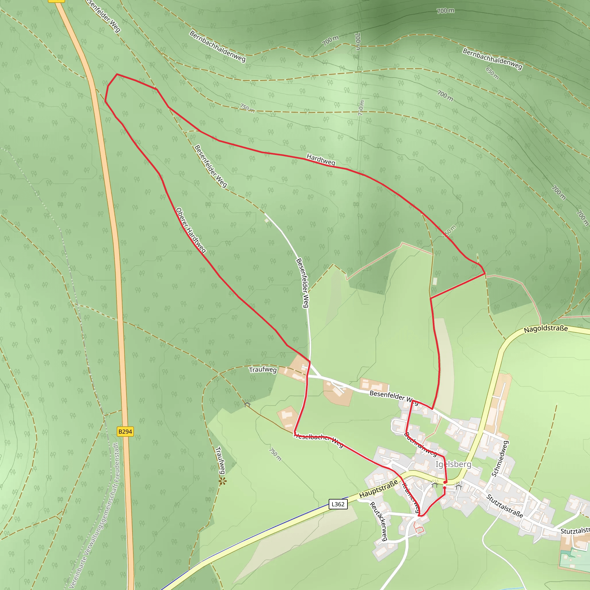Hart Loop - Igelsberg mobile static map