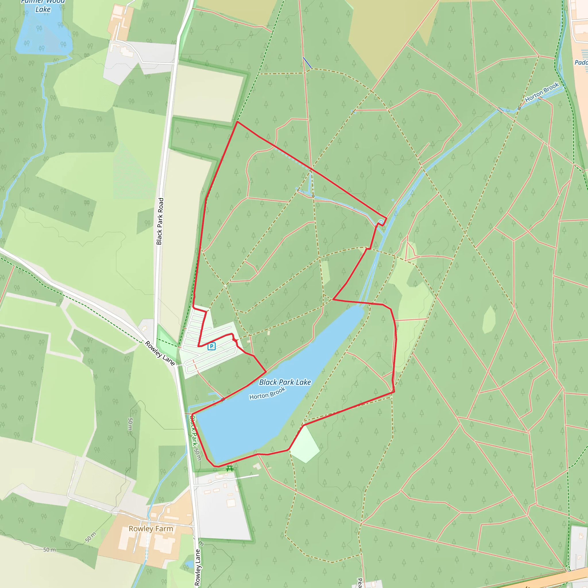 Black Park Lake Loop mobile static map