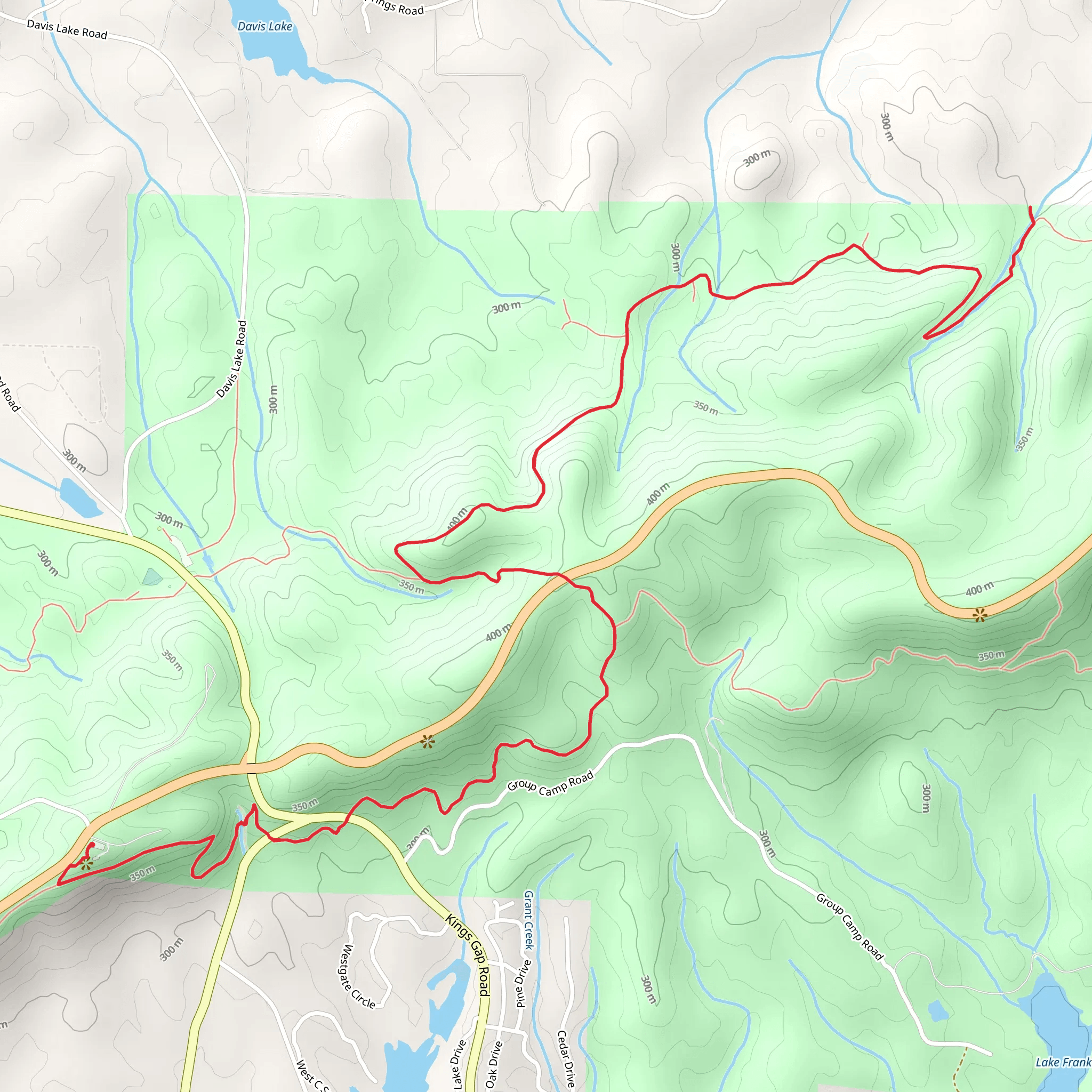 Pine Mountain Trail from Lake Delanor Road mobile static map