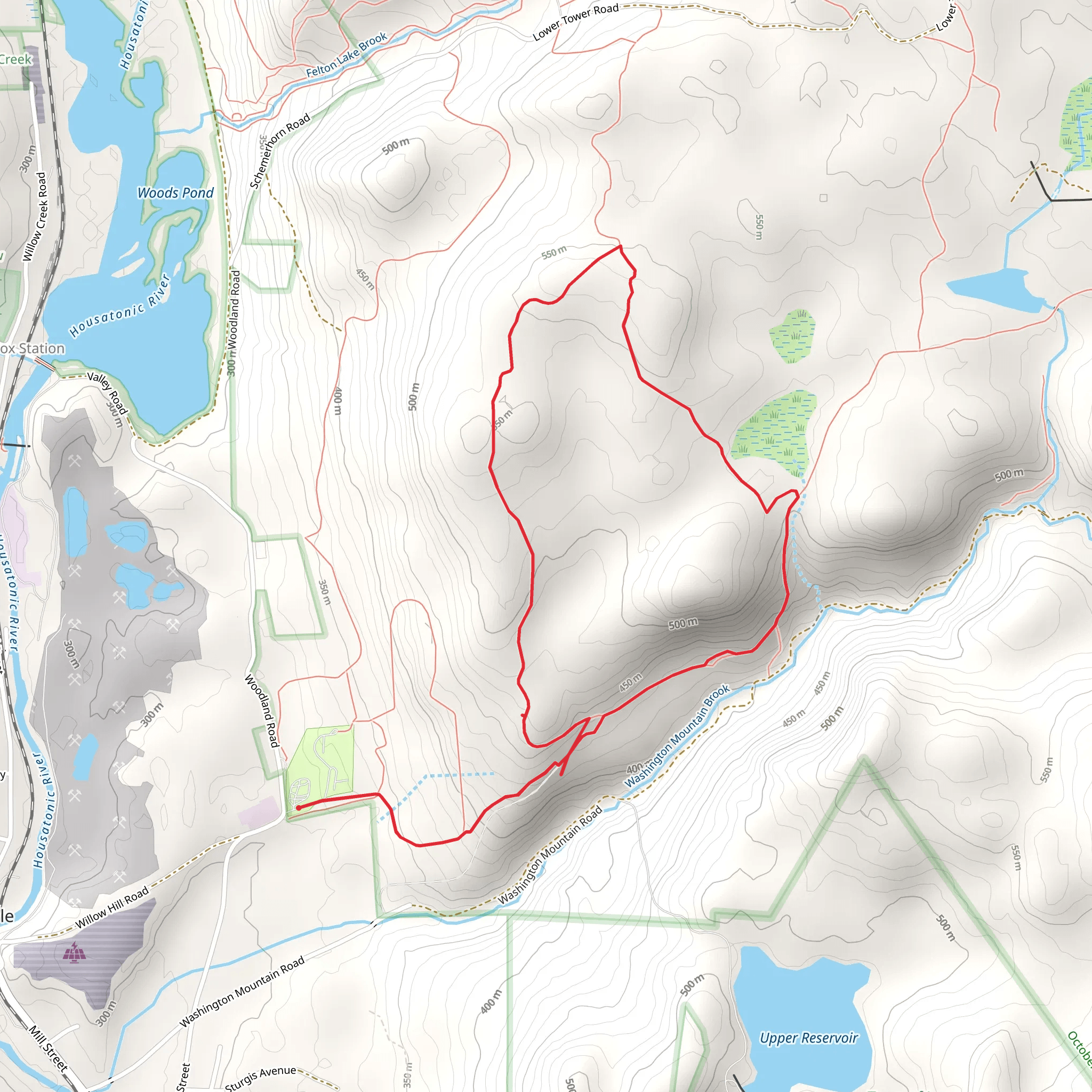 Boulder Loop Trail from Lee Campground mobile static map