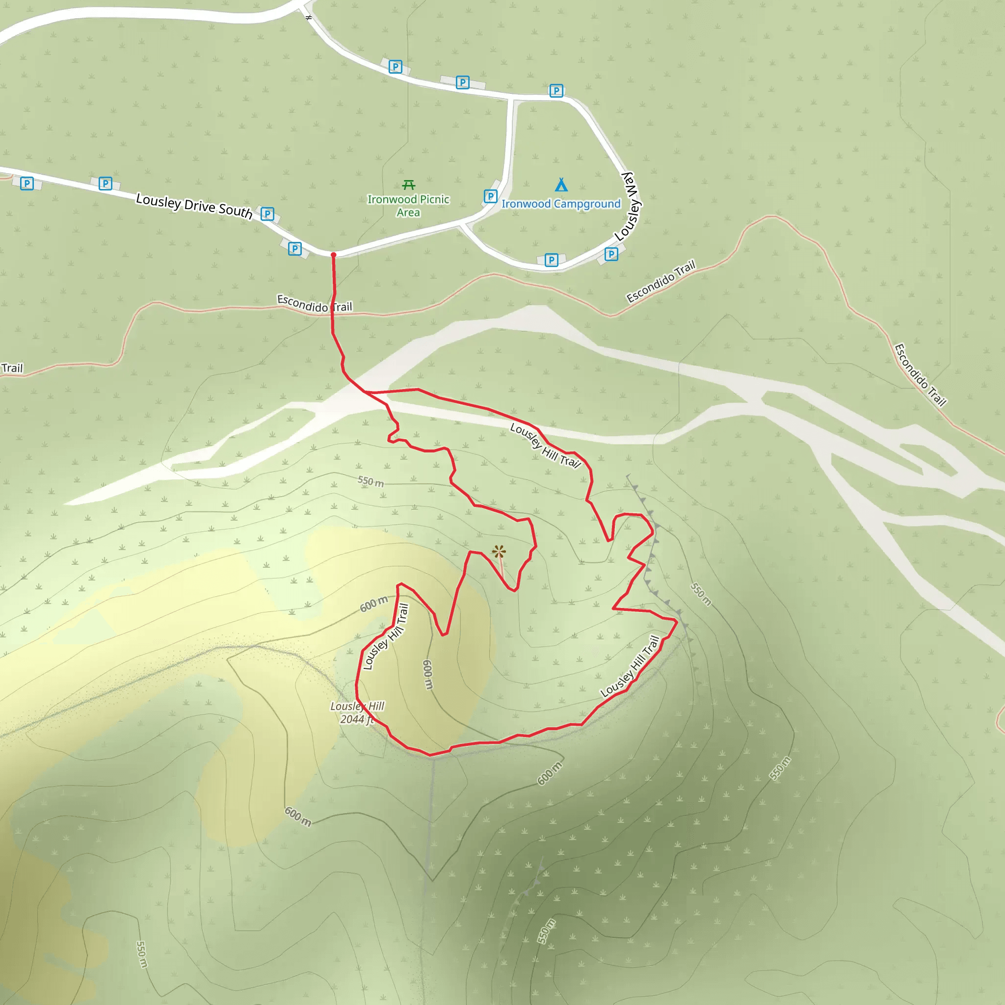 Lousley Hill Loop mobile static map