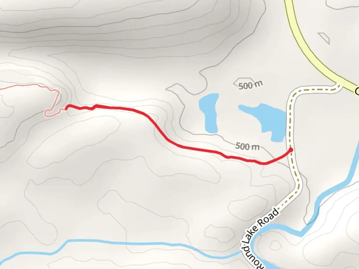 An image depicting the trail Centennial Trail - Short from Round Lake Road and its surrounding area.