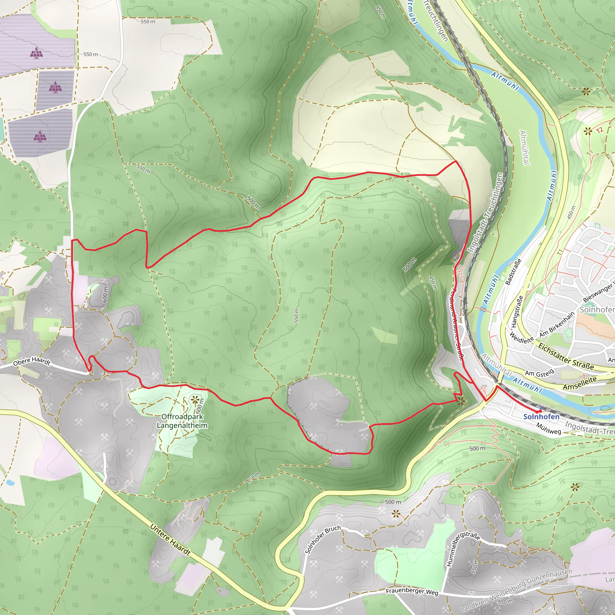Rundweg Solnhofen 5 mobile static map