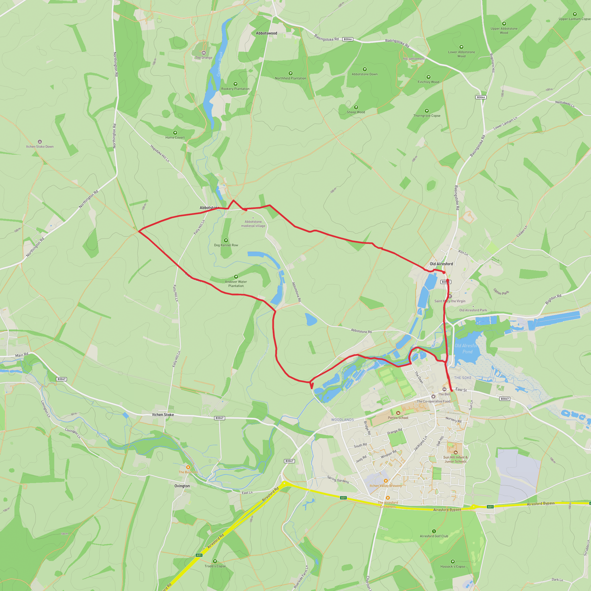 Wearne House Loop mobile static map