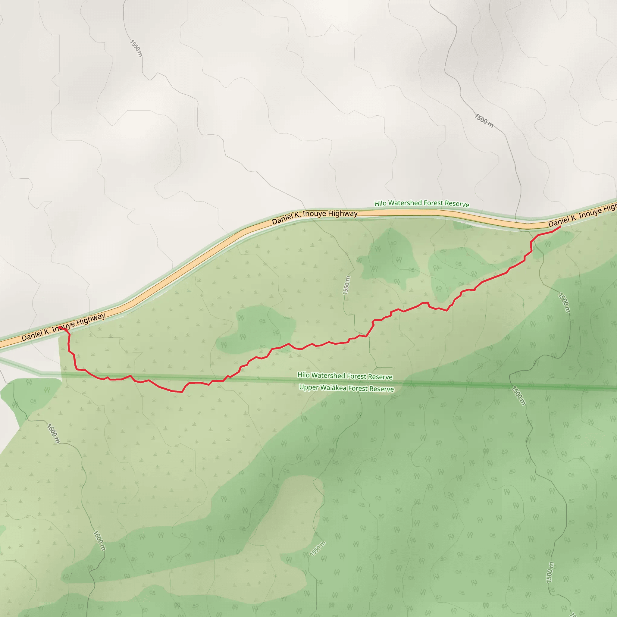 Kaumana Trail mobile static map