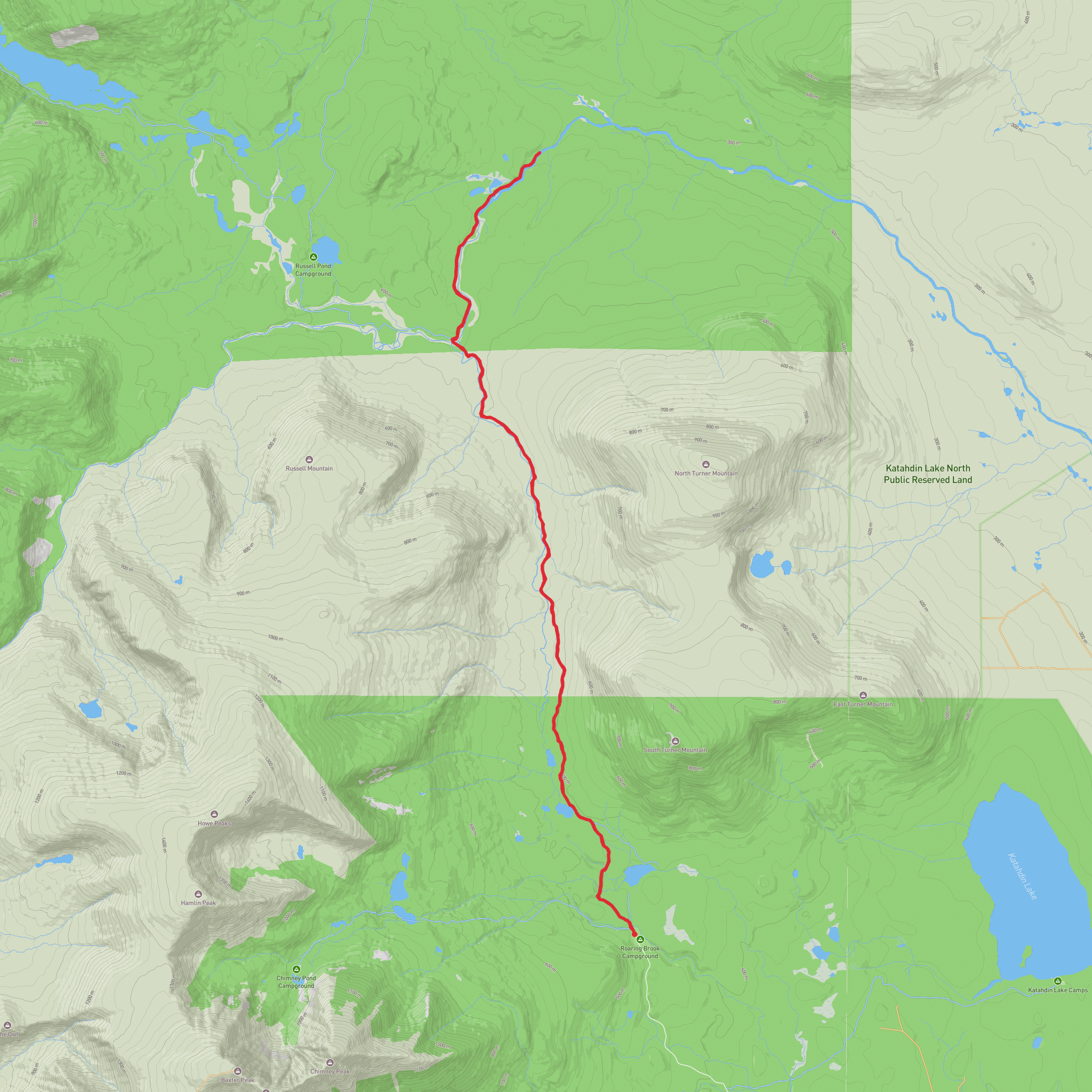Ledge Falls and Wassataquoik Grand Falls via Wassataquoik Stream Trail mobile static map