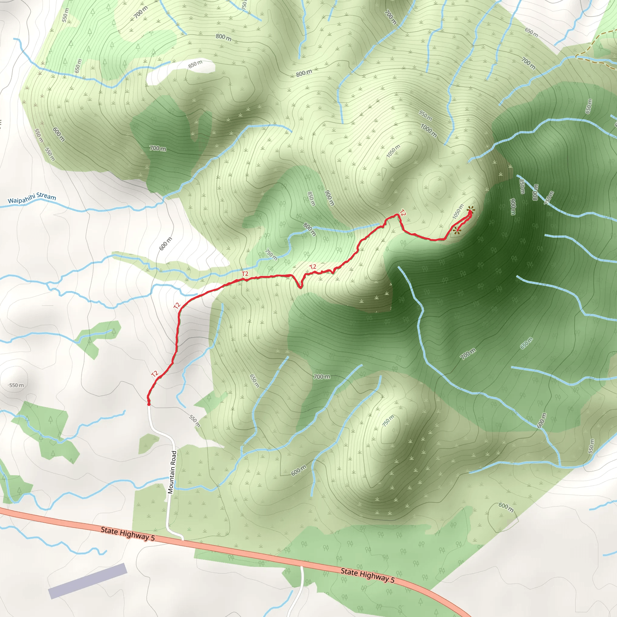 Mount Tauhara Track mobile static map