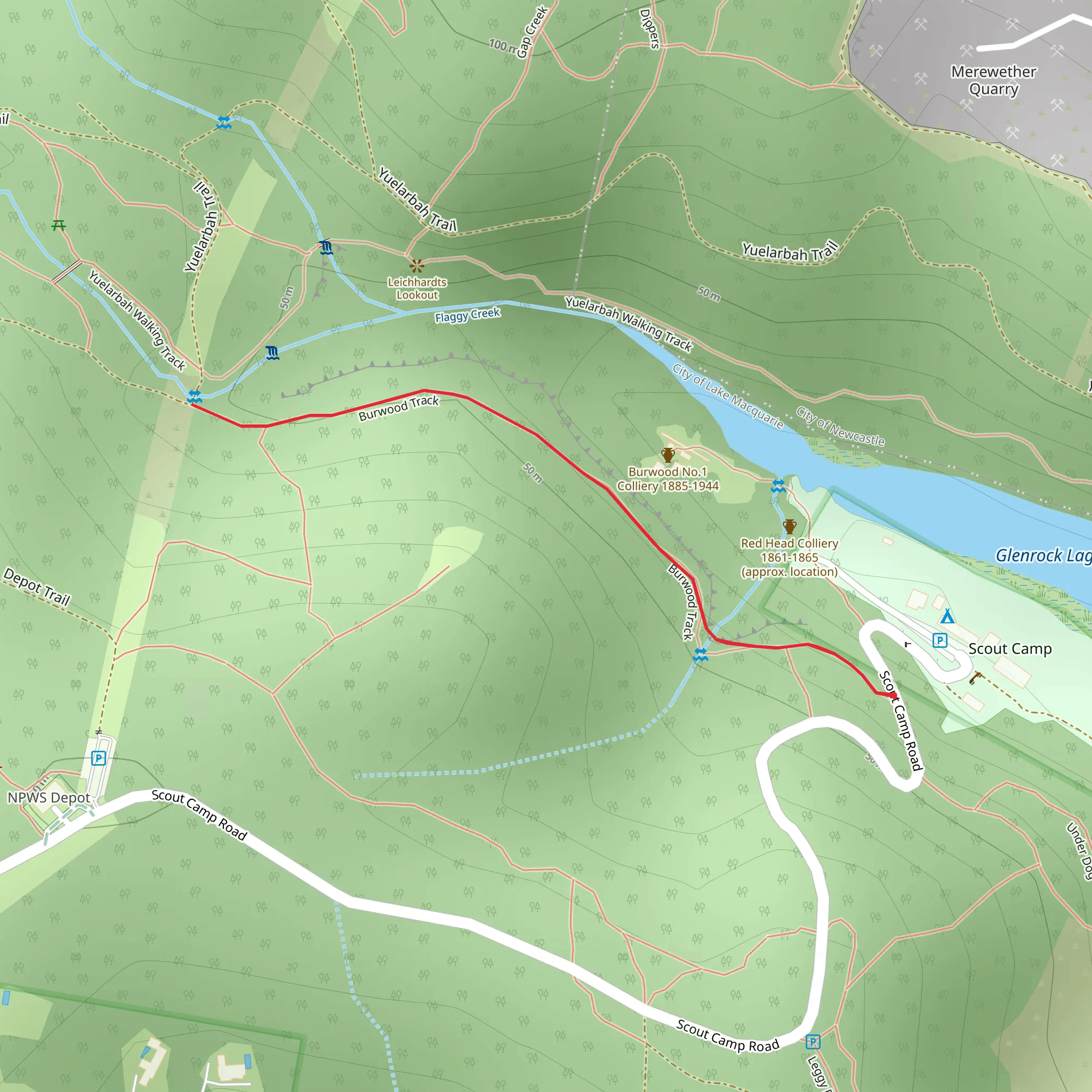 Burwood Trail mobile static map