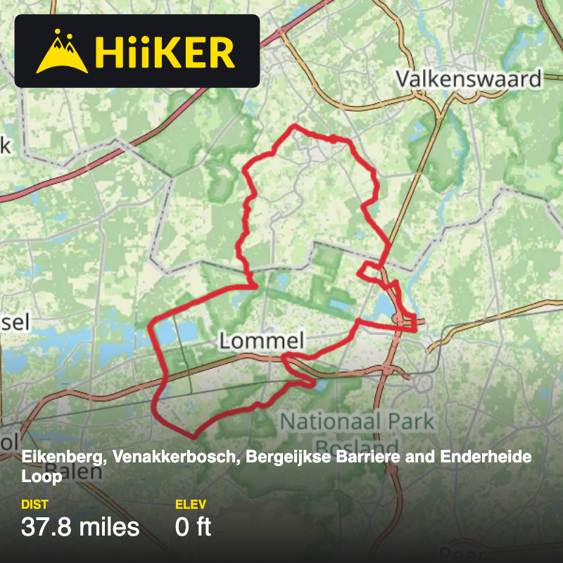Eikenberg, Venakkerbosch, Bergeijkse Barriere and Enderheide Loop | Be