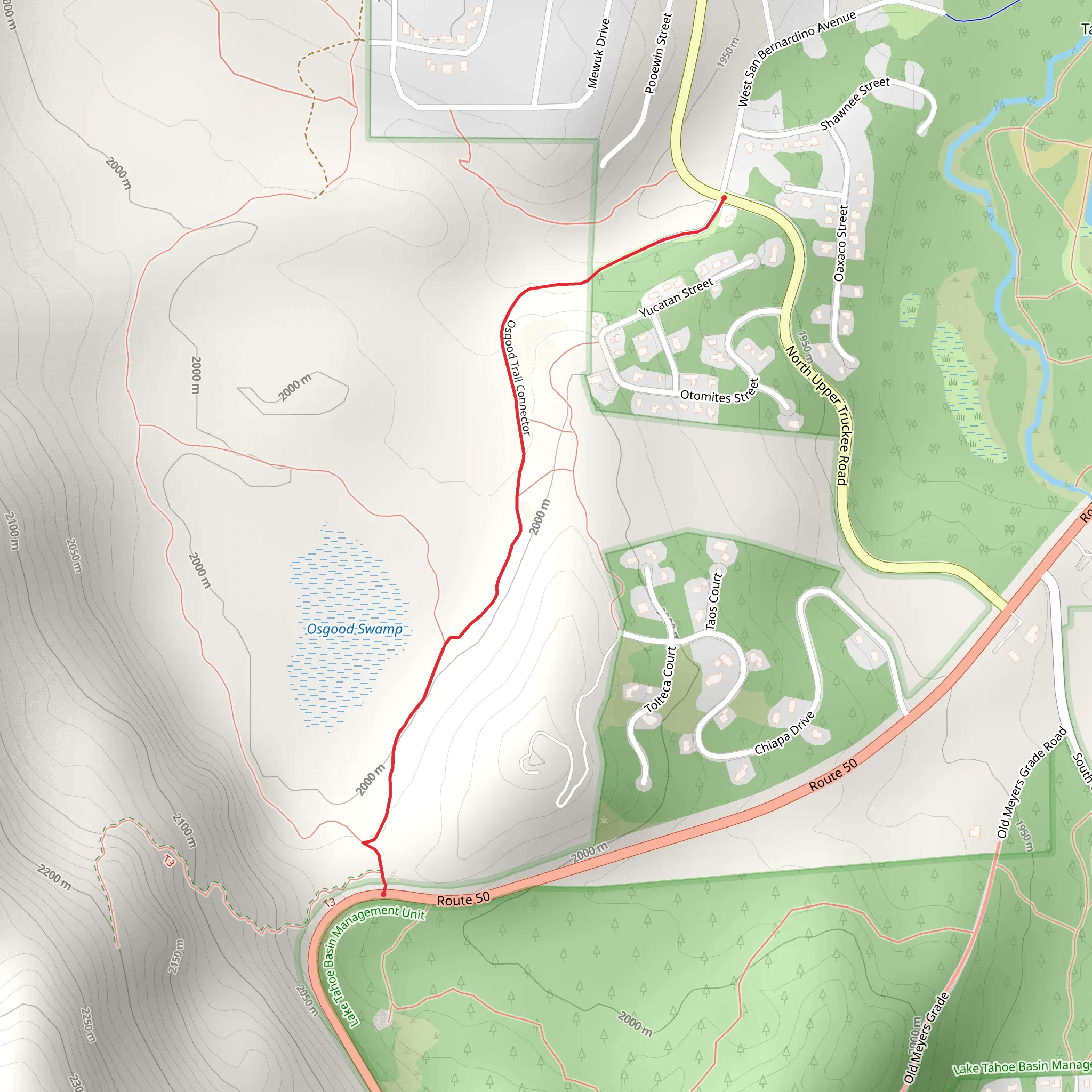 Osgood Connector Trail mobile static map