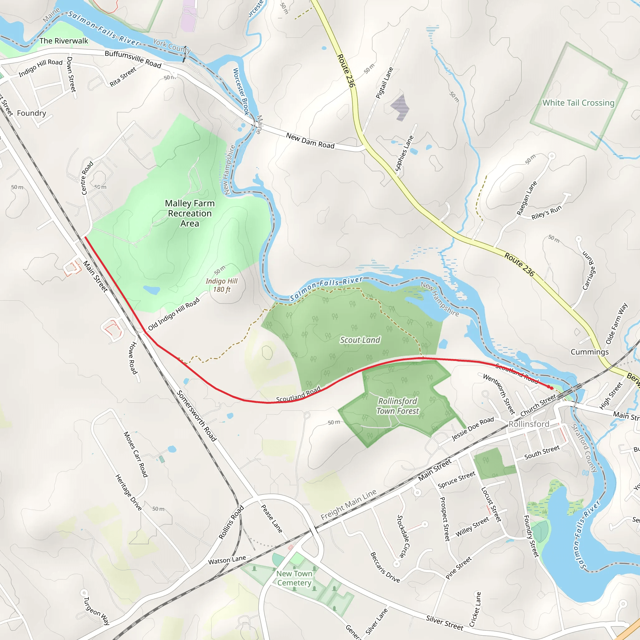 Salman Falls River via Scoutland Road mobile static map