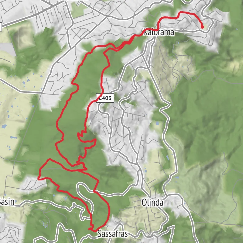 Hike from Kalorama mobile static map