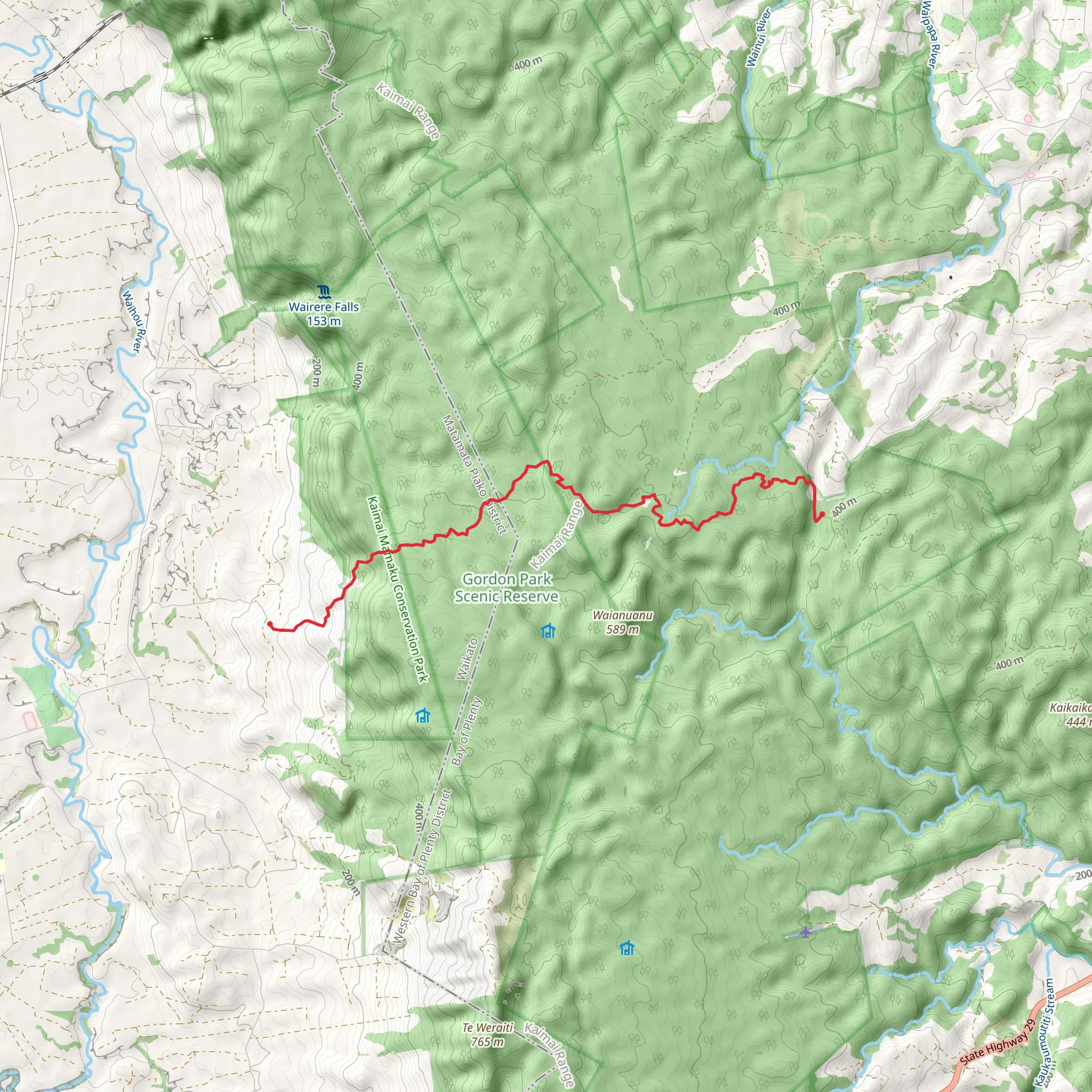 Ngamarama - Te Tuhi Track mobile static map