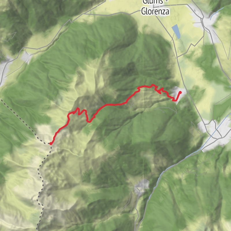 A map preview of the recording Piz Chavalatsch descent.