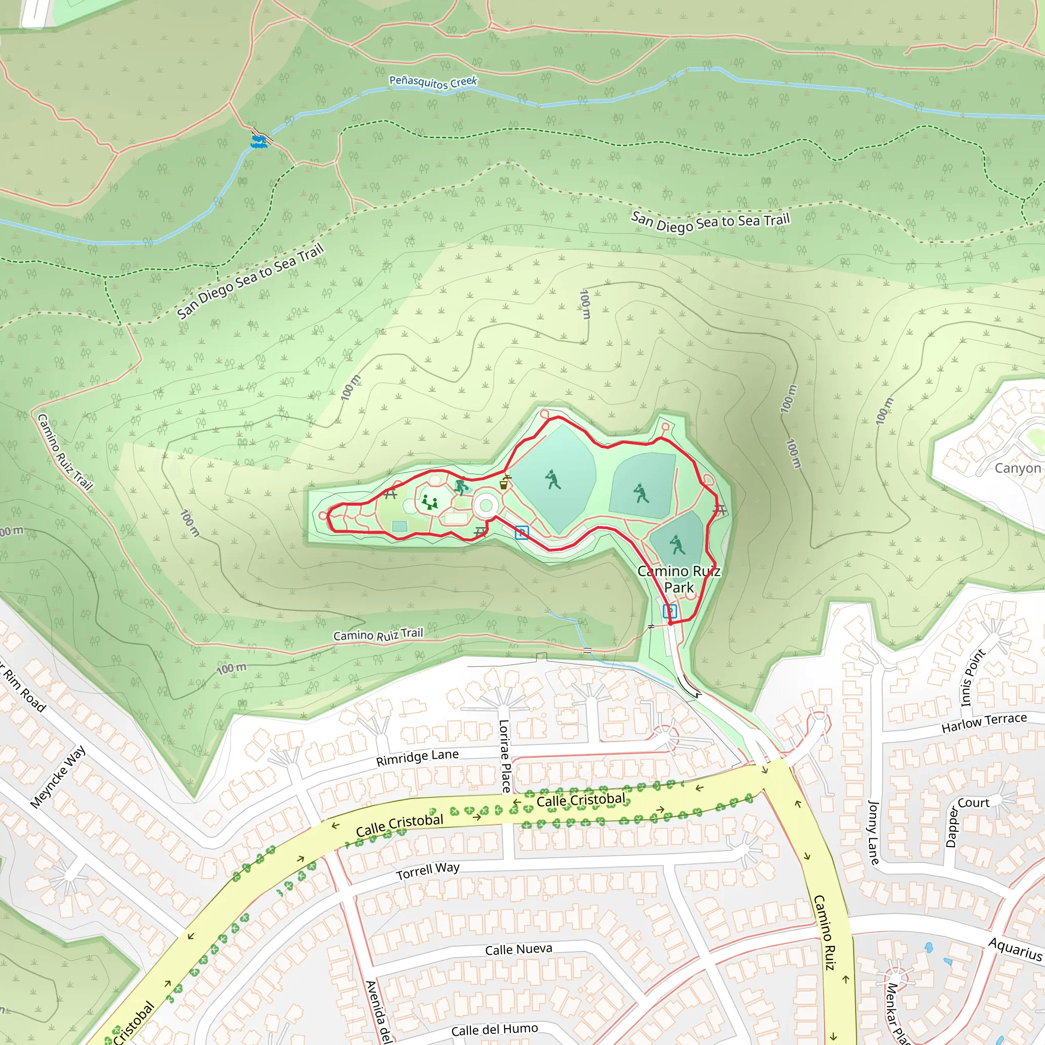 Camino Ruiz Park Loop mobile static map