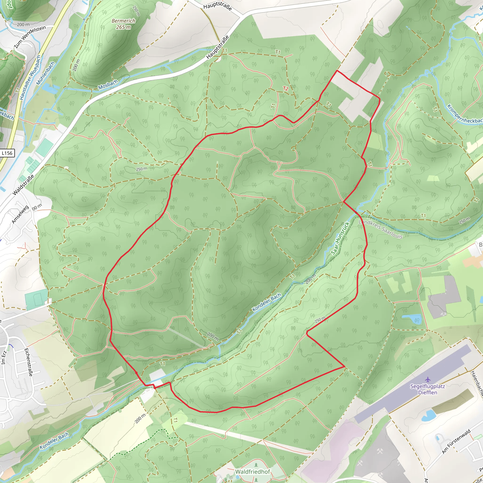 Kondeler Mühle Loop mobile static map