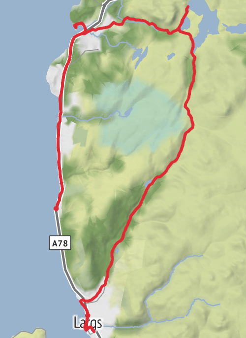 Bike on North Ayrshire mobile static map