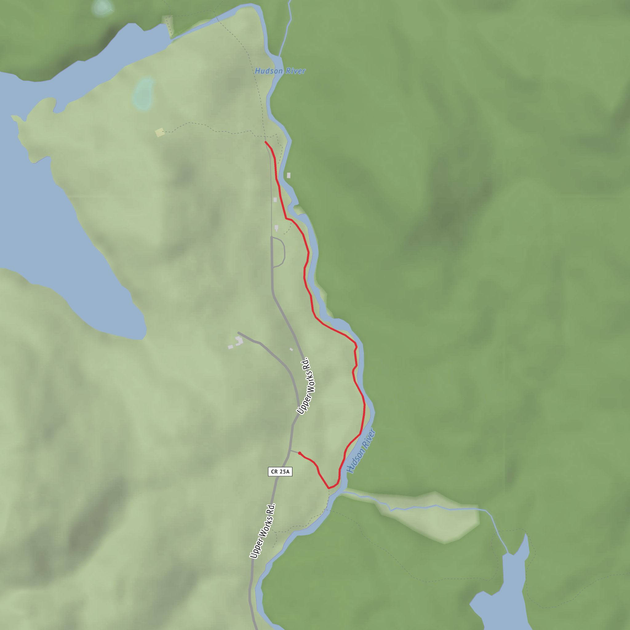 Hudson River and Upper Work Trail mobile static map