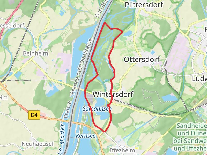 Sämannsee and Rastatter Rheinaue Loop