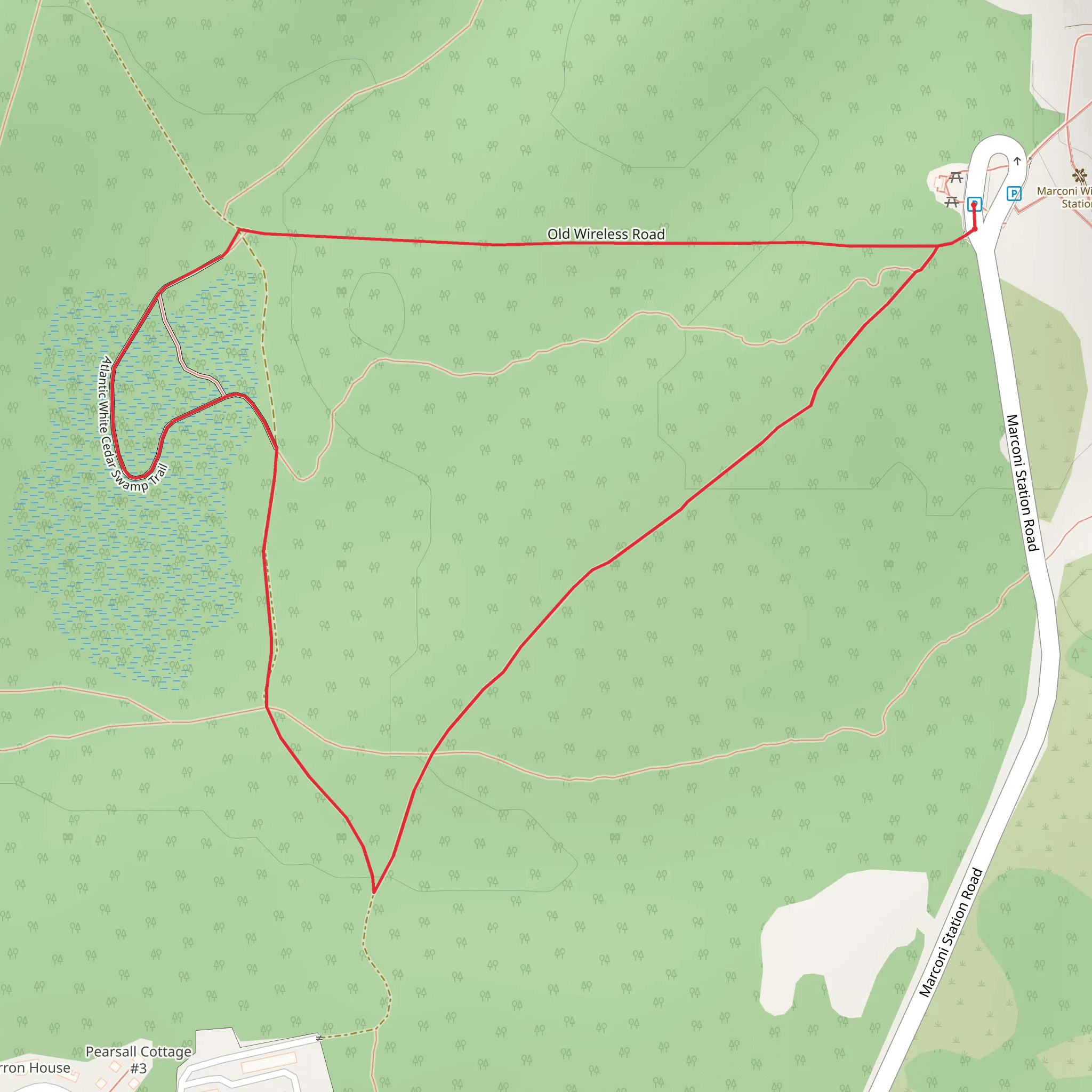 Marconi Station Road Loop mobile static map