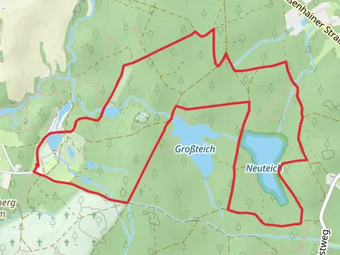 Großteich, Neuteich and Gemeindeteich via Rundweg Gelber Punkt