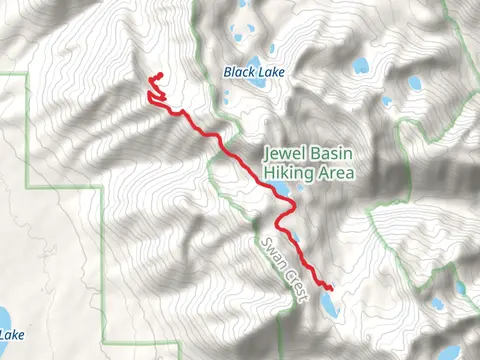 Crater, Birch and Squaw Lakes via Alpine Trail
