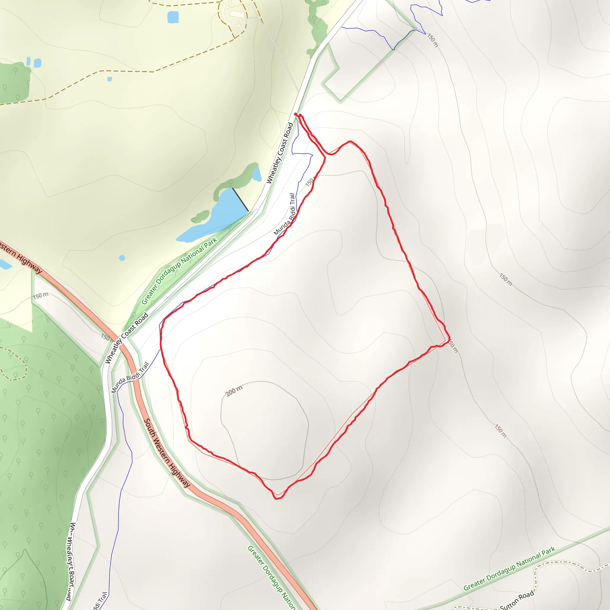 King Karri Trail mobile static map