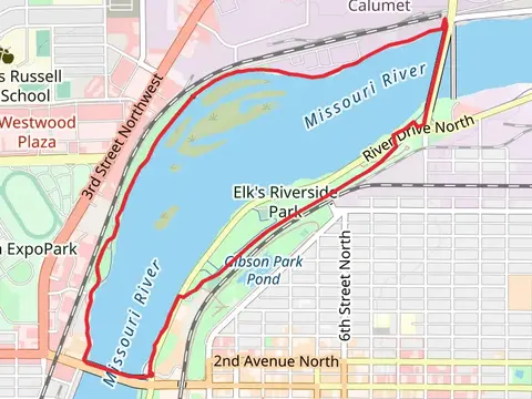 Rivers Edge Loop Trail from 1st Avenue North