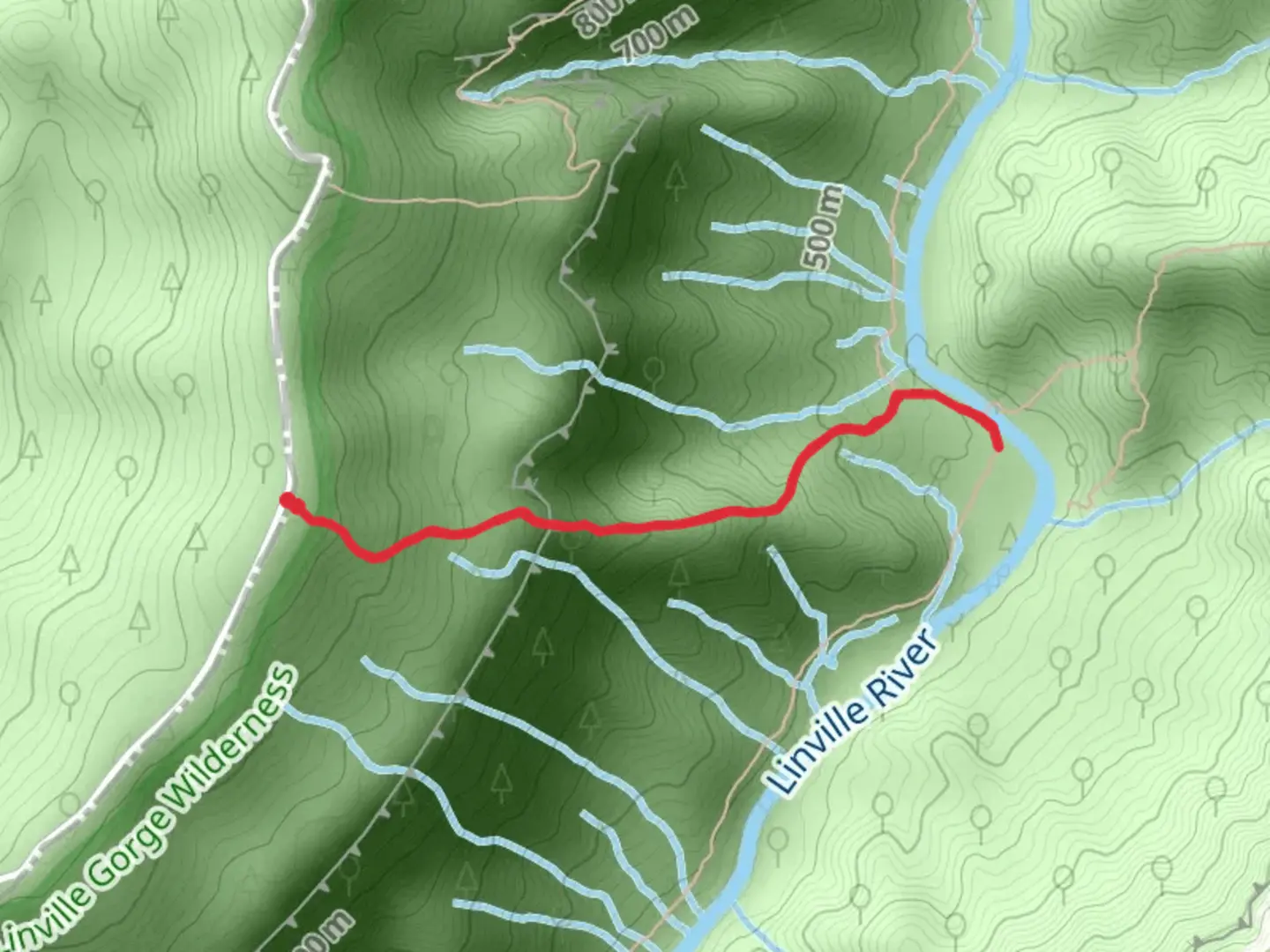 An image depicting the trail Pinch-In Trail and its surrounding area.