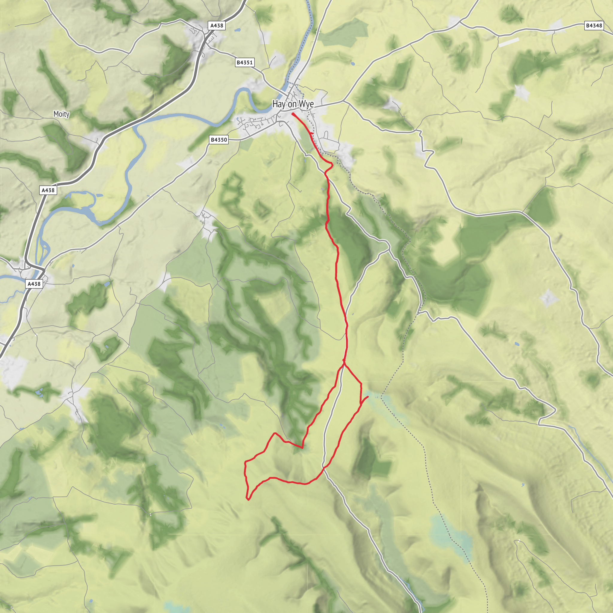 Hay hike Inc a bit of Offas Dyke mobile static map
