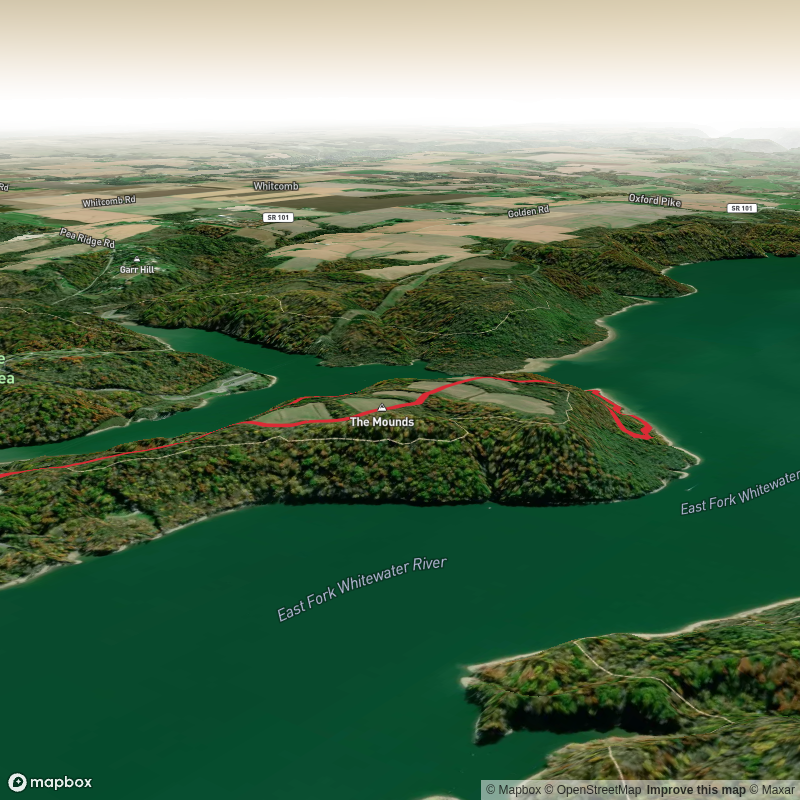 Brookville Lake and The Mounds via Glidewell Trail