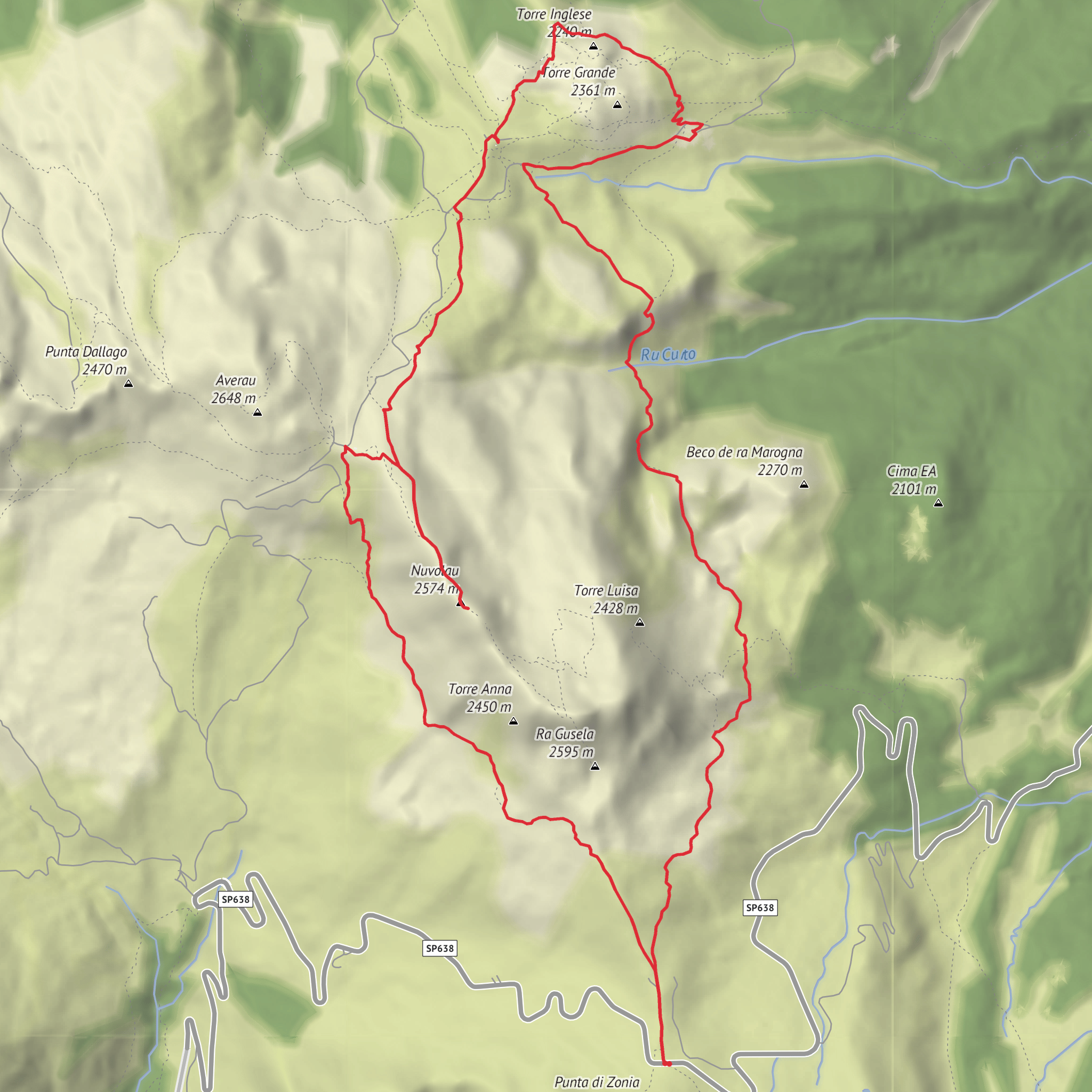 Cinque Torri Loop from Passo Giau mobile static map