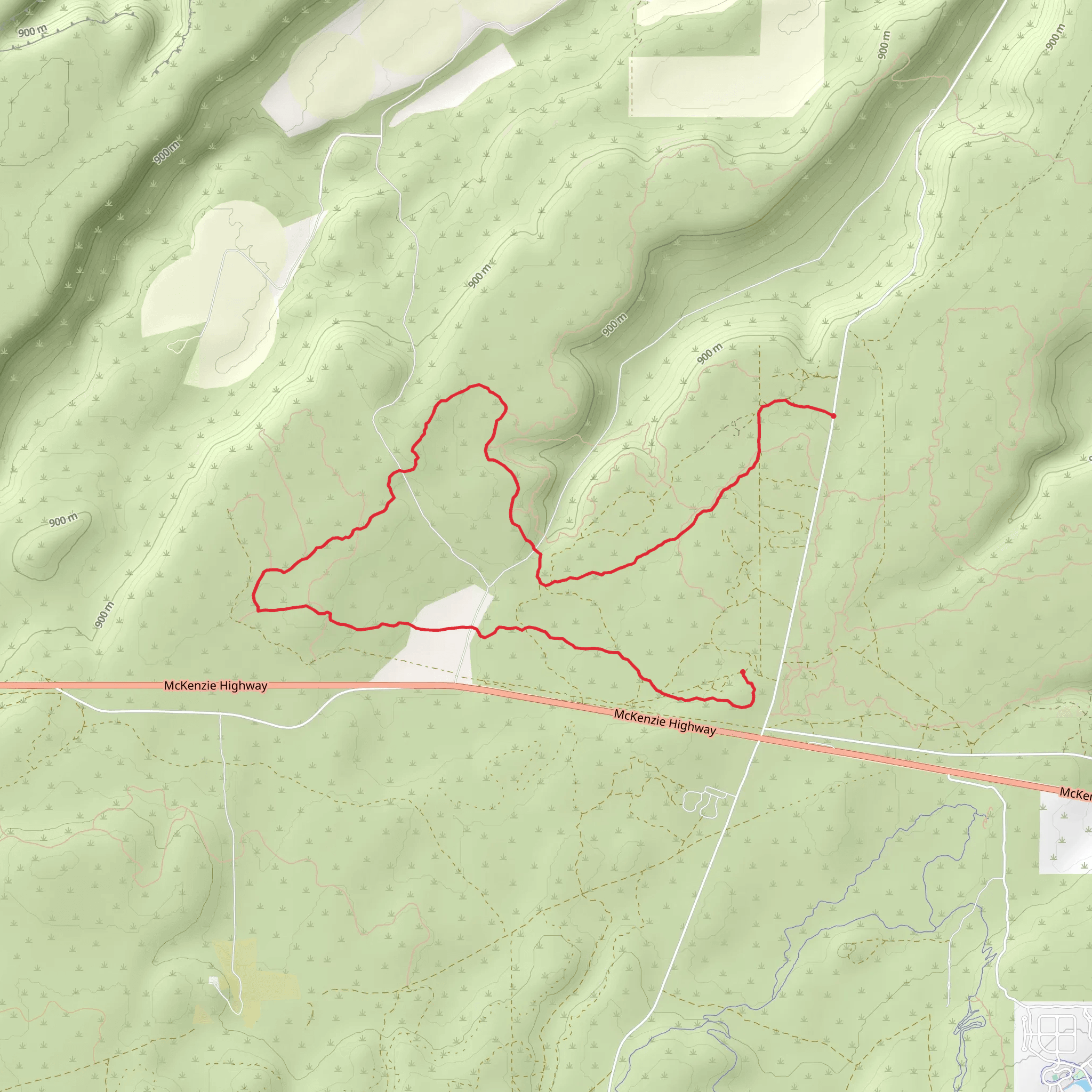 Cline Buttes and Wandering Canal Trail mobile static map