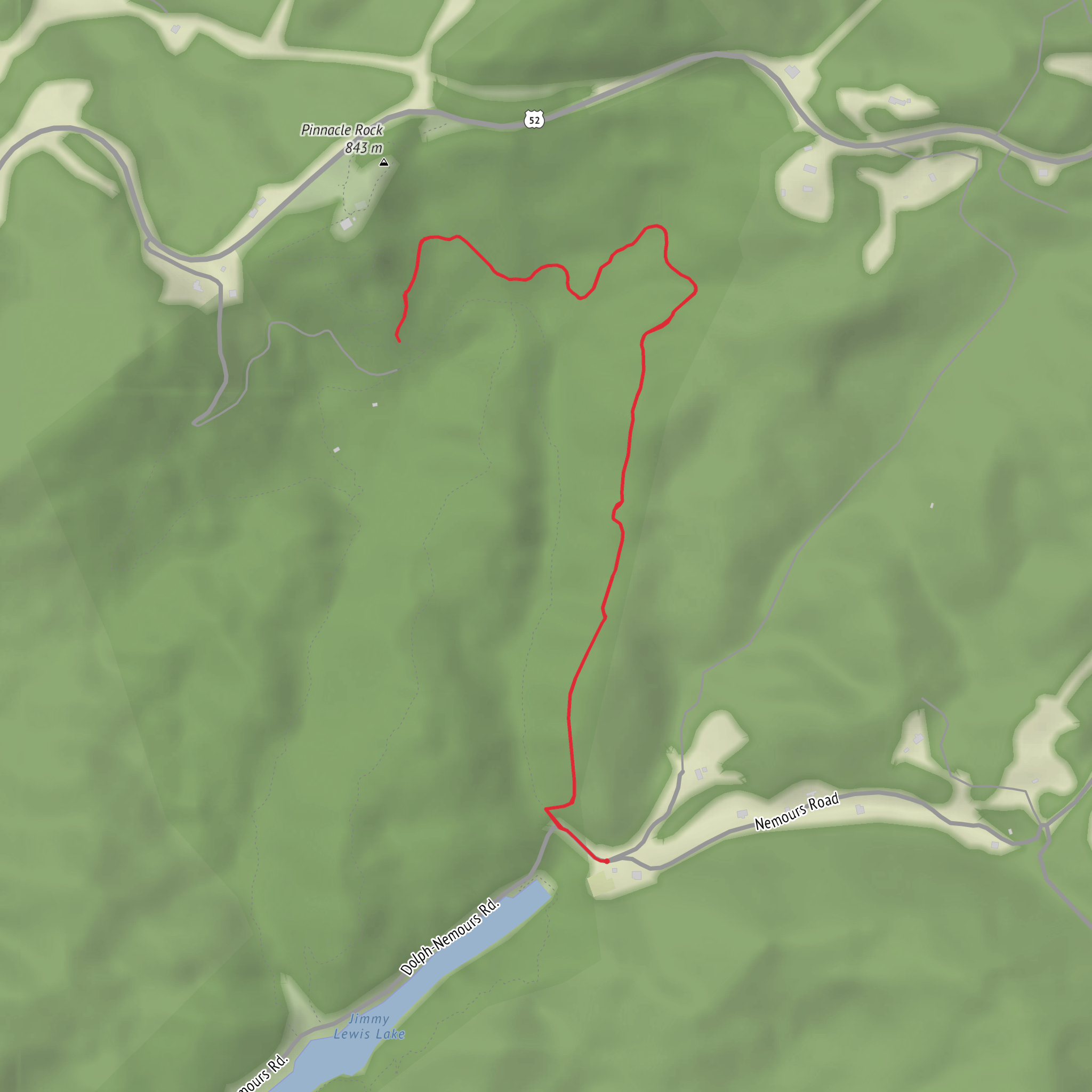 Butt Cemetery Trail mobile static map