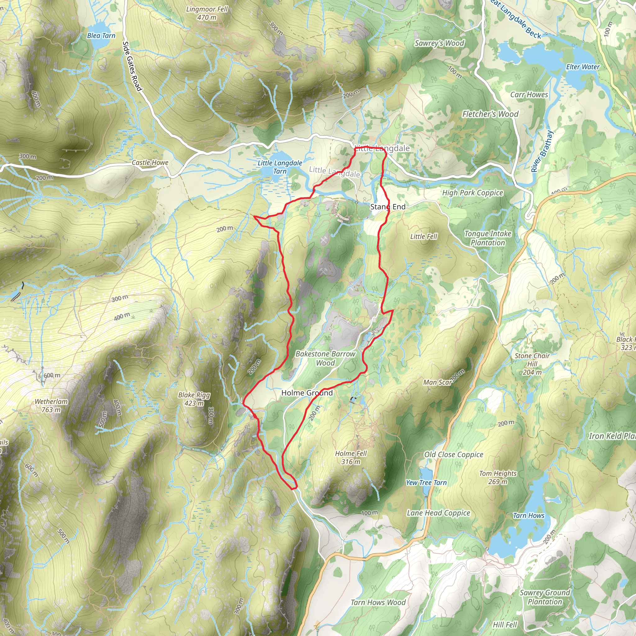 Atkinson Coppice and Close Hill Coppice mobile static map