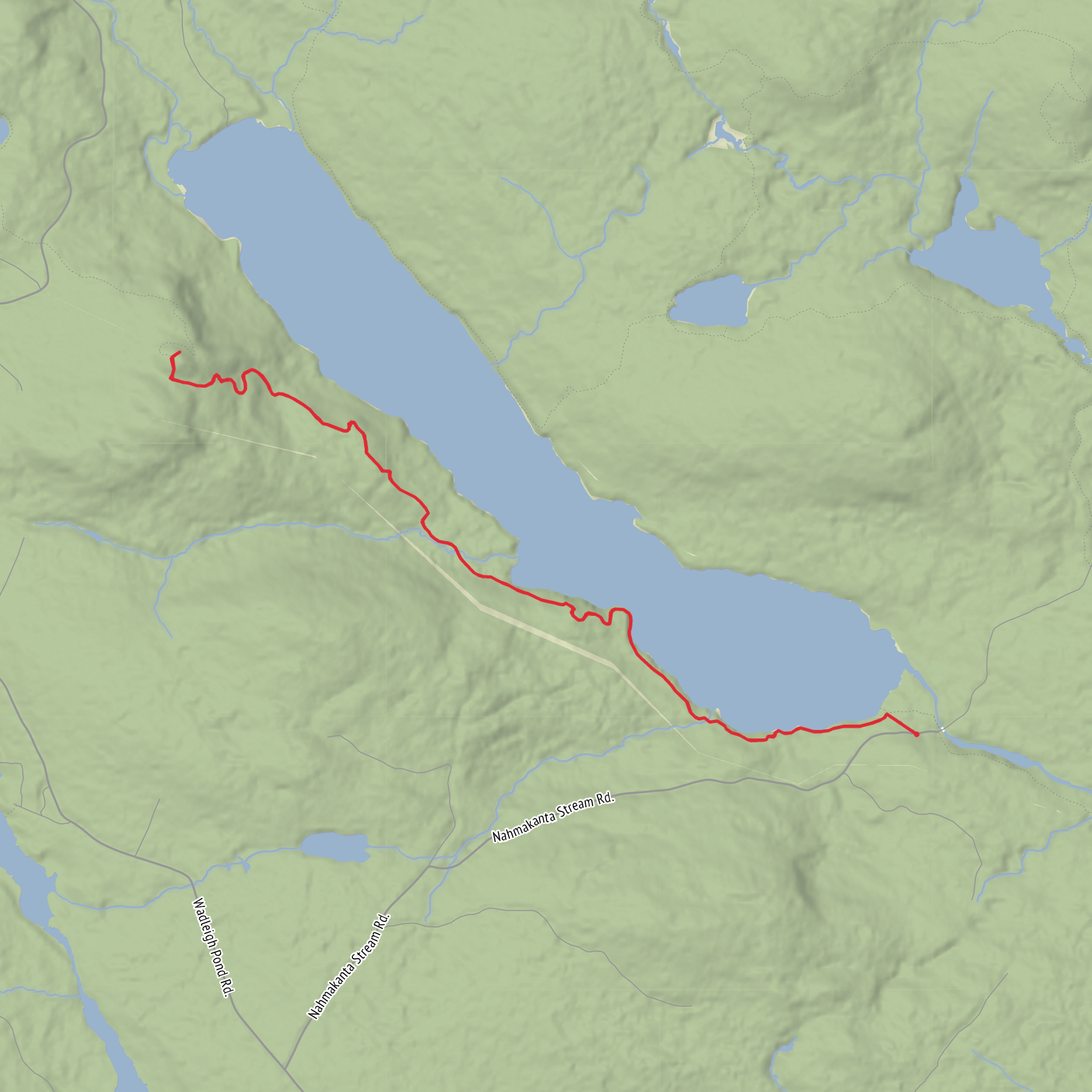 Nahmakanta Lake and Wadleigh Valley mobile static map