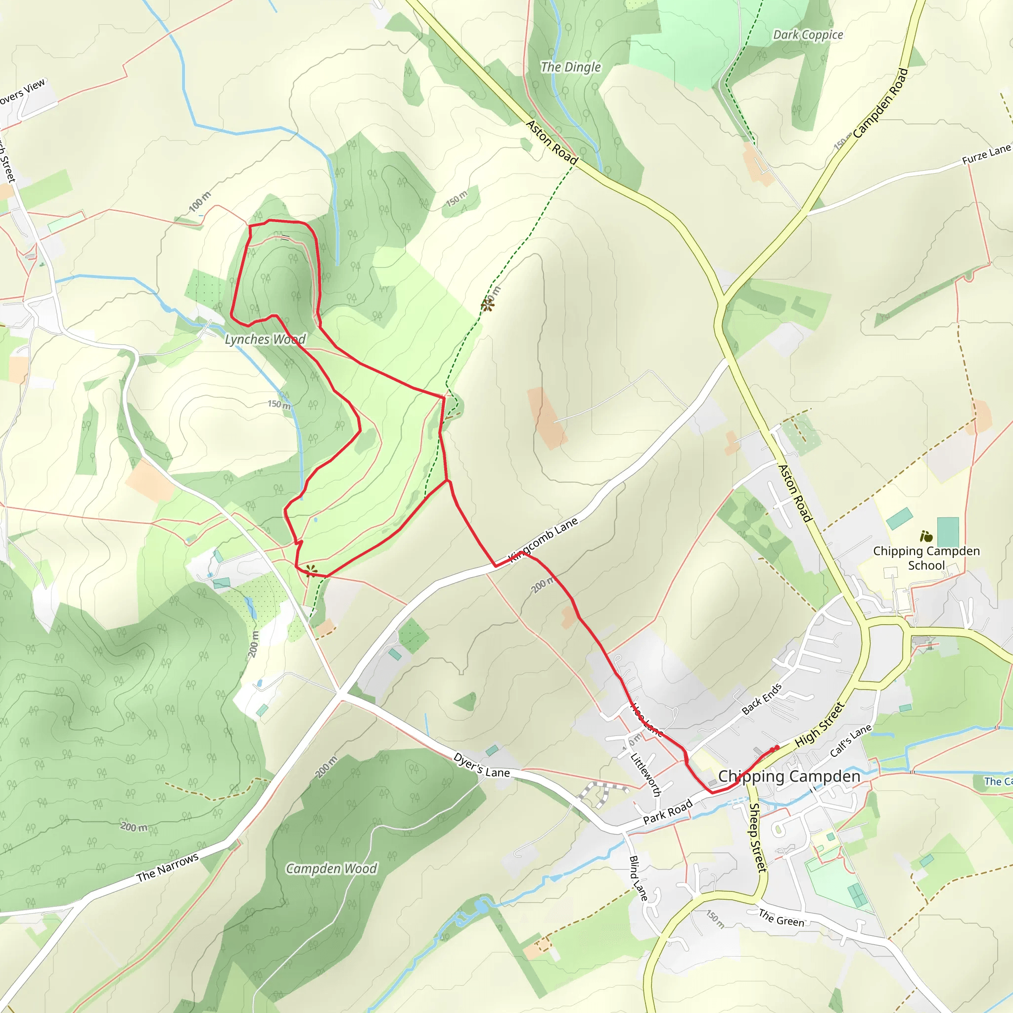Chipping Campden and Dover’s Hill mobile static map