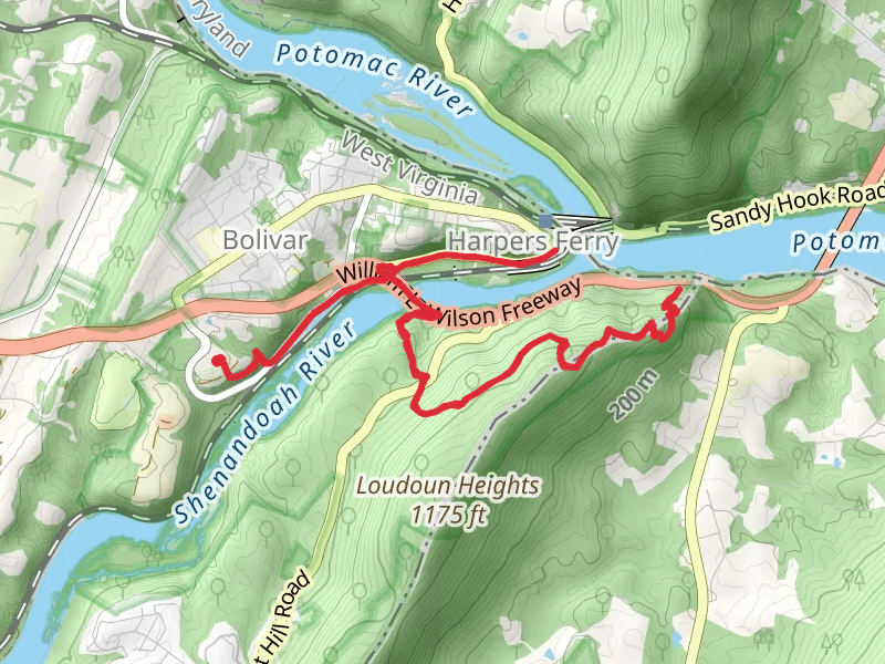 Lower Town Trail and Loudoun Heights Trail