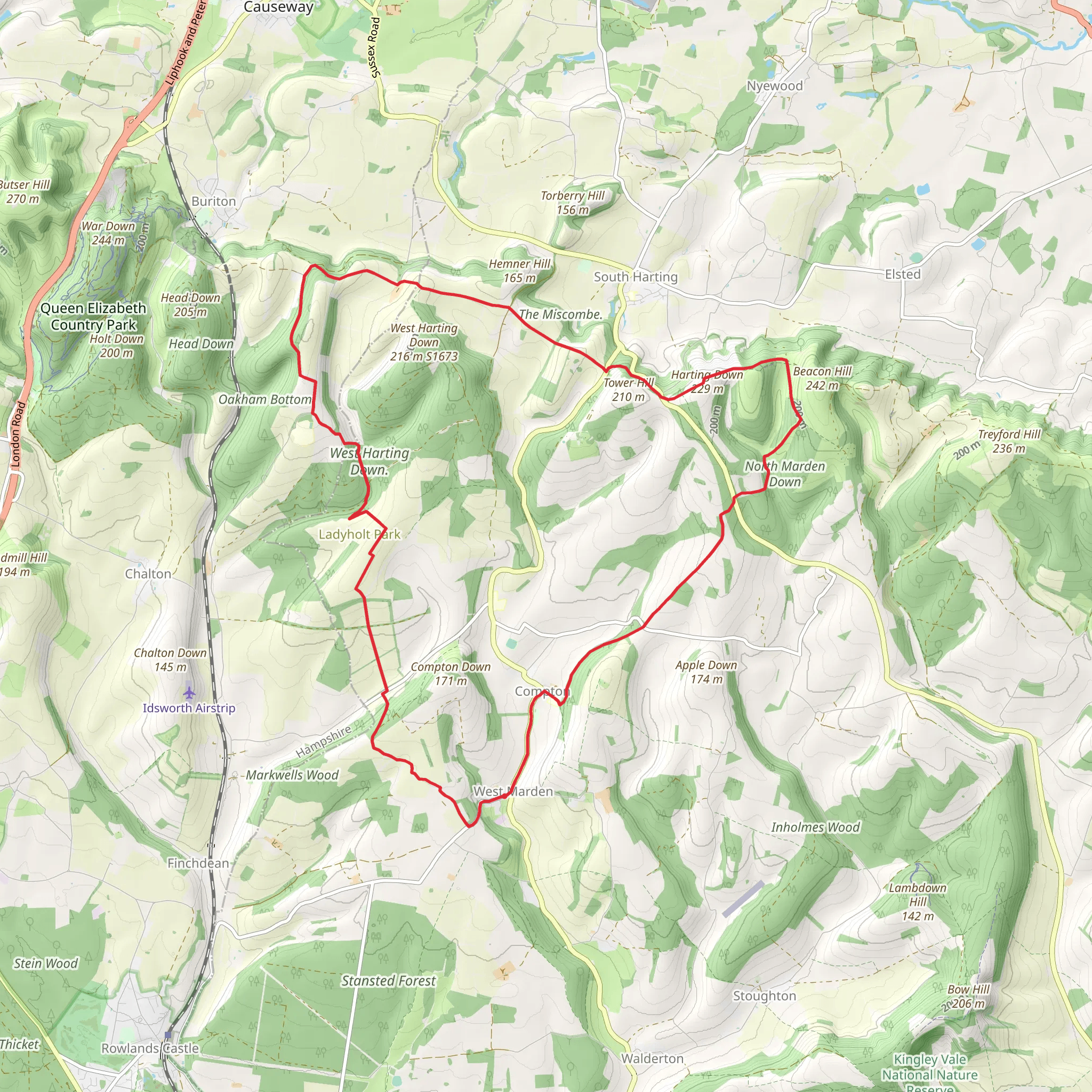 West Marden and Compton Loop mobile static map