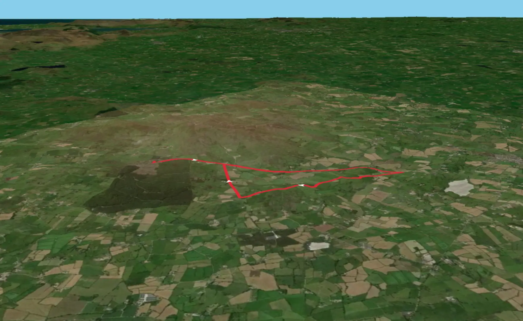 An image depicting the trail Dromara Bridleways Walk and its surrounding area.